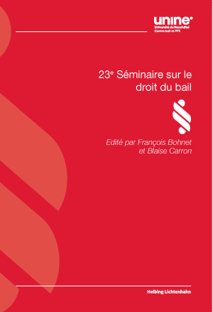 23e Séminaire sur le droit du bail